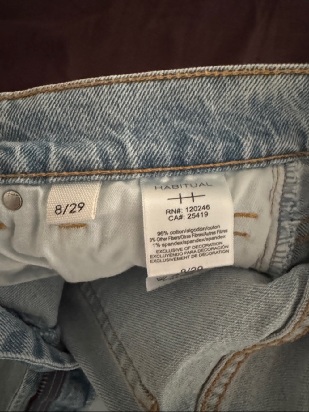 Habitual High Rise Wide Leg Jeans in Pale Blue - Picture 3 of 3